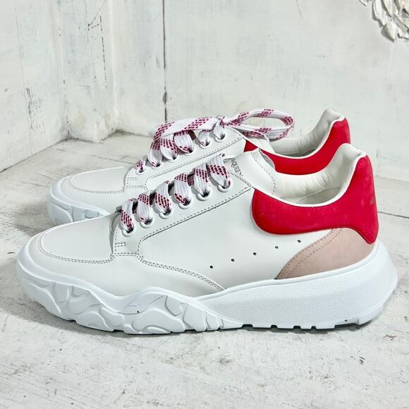 NWT Alexander McQueen Court Larry Oversized Platform Trainer Sneaker White 39.5 - Picture 5 of 12